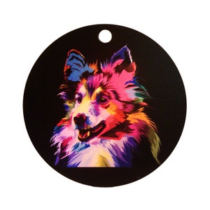 Pop Art Sheltie Holographic Dog Ornament