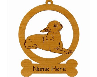 Adorno de plumón de chihuahua 082109 personalizado con el nombre de tu perro