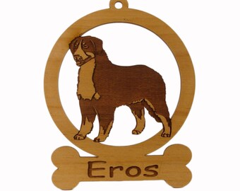 Bernese Mountain Dog Ornament 081714 Personalized With Your Dog's Name