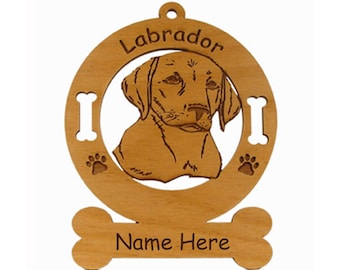 Labrador Puppy Dog Ornament Personalized with Your Dog's Name 3483