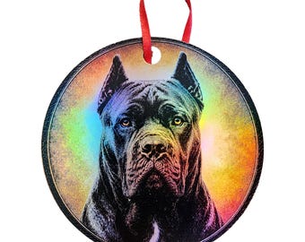 Cane Corso 2 Holographic Design Dog Ornament