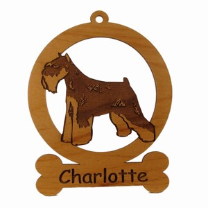 Miniature Schnauzer Ornament 083555 Personalized With Your Dog's Name image 1