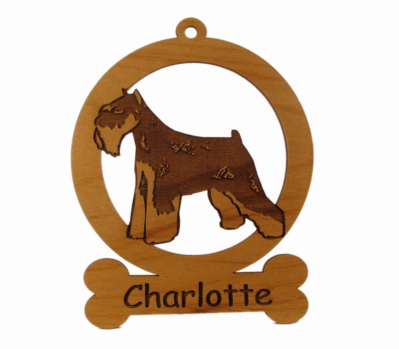Miniature Schnauzer Ornament 083555 Personalized With Your Dog's Name image 1