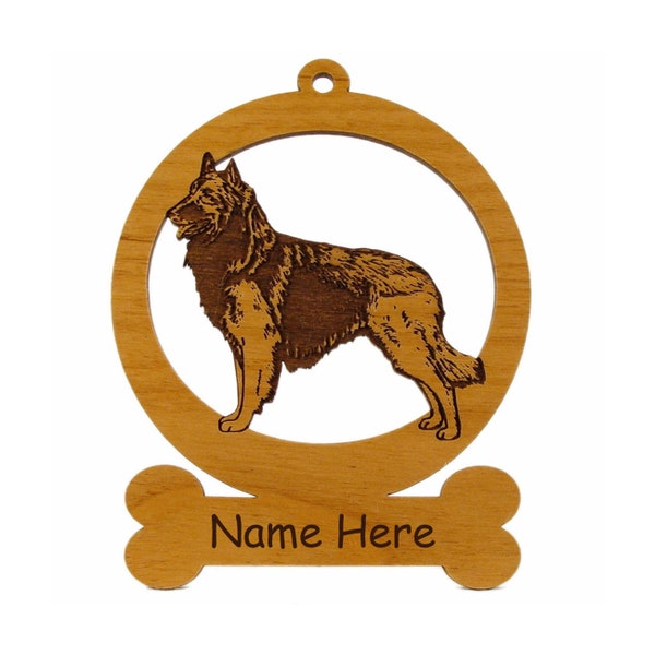 Belgian Tervuren Ornament 081675 Personalized With Your Dog's Name