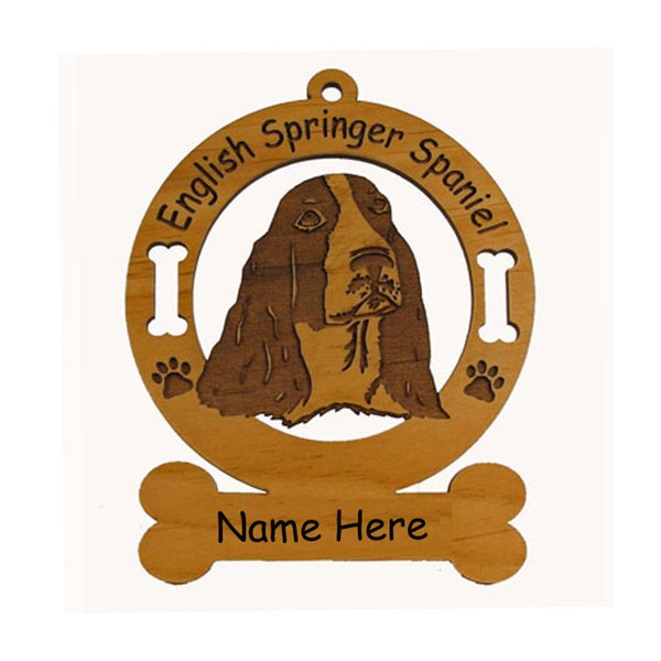 3167 English Springer Spaniel Dog Ornament Personalized with Your Dog's Name