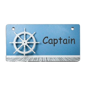 Ship&#39;s Wheel Design Crate Tag Personalized with Your Dog&#39;s Name