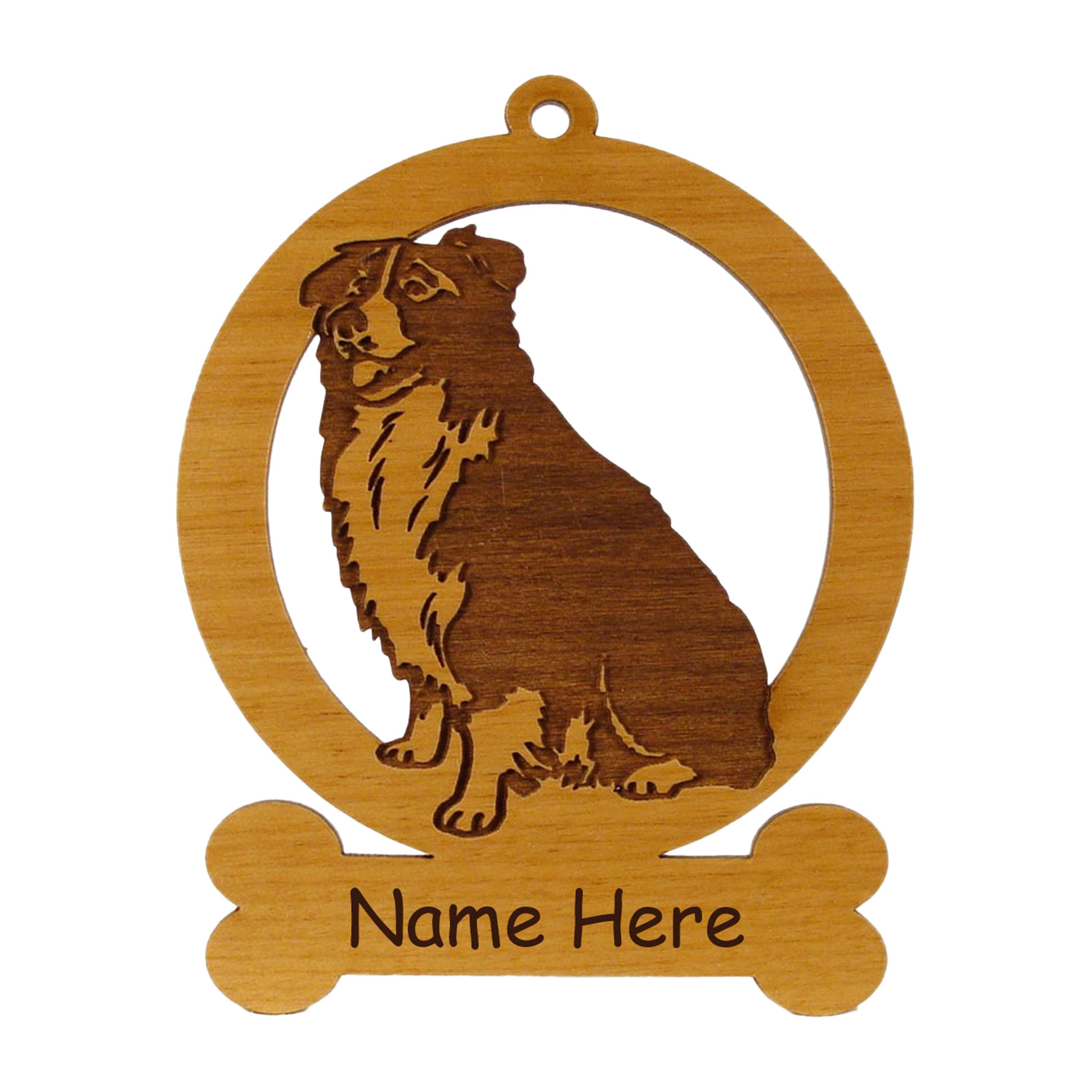 Border Collie Sitting Ornament 081883 Personalized With Your Dog's