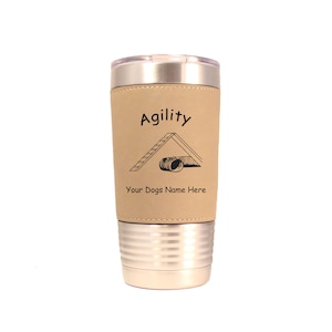 Personalized Dog Agility A-Frame 20oz Tumbler - Engraved Stainless Steel