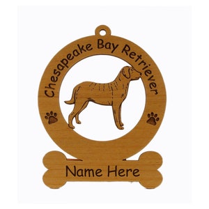 2094 Chessie Standing Dog Ornament Personalized with Your Dog's Name image 1