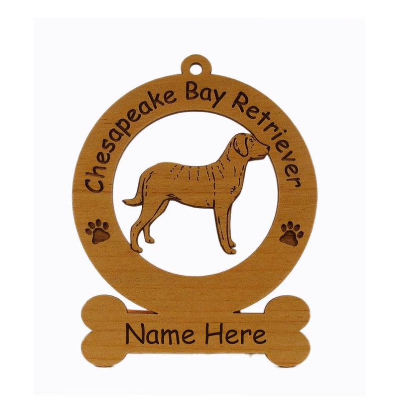 2094 Chessie Standing Dog Ornament Personalized with Your Dog's Name image 1