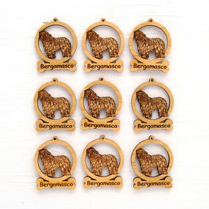 Bergamasco Dog Mini Ornaments Box of 9