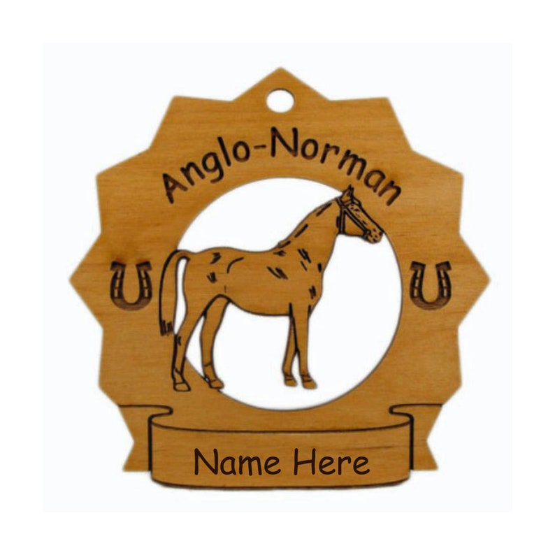 8025 Anglo Norman Horse Ornament Personalized with Your Horse/'s Name