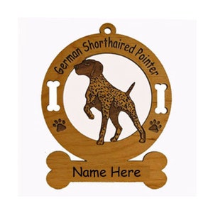 3330 German Shorthaired Pointer Dog Ornament Personalized with Your Dog's Name