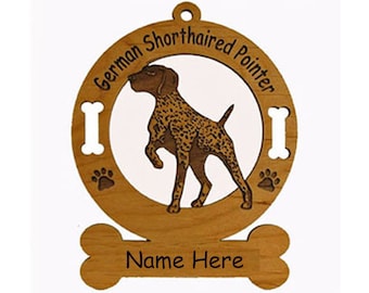 3330 German Shorthaired Pointer Dog Ornament Personalized with Your Dog's Name