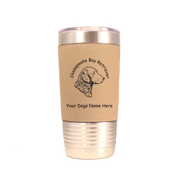 Chessie Head #2095 - 20oz Polar Camel Tumbler with Lid Personalized with Your Dog's Name - 200 + Breeds Available