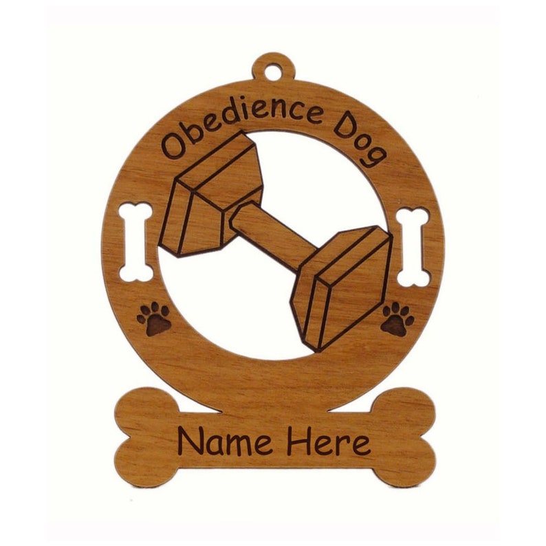 Obedience Dog Sport Ornament Personalized with Your Dog's image 0