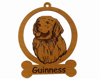 Golden Retriever Head Ornament 083257 Personalized With Your Dog's Name