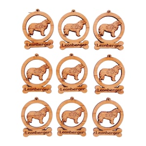 Leonberger Mini Dog Ornaments Box of 9