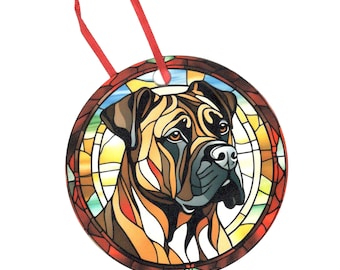 Perro de Presa Canario Design Holographic Dog Ornament