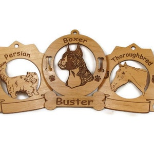 3510 Lowchen Standing 2 Dog Ornament Personalized with Your Dog's Name image 3