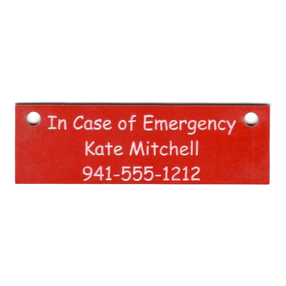 Personalized Dog Crate Tag: Emergency Contact Information, Plastic