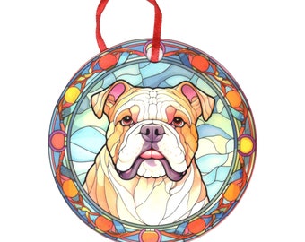 Adorno holográfico para perro con diseño de Bulldog #2