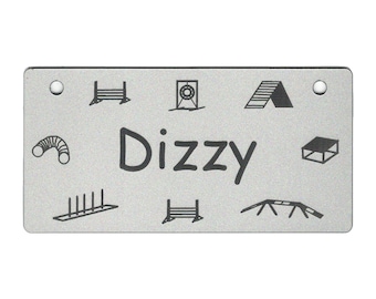 Agility Dog Sport Crate Tag Personalized with Your Dog's Name