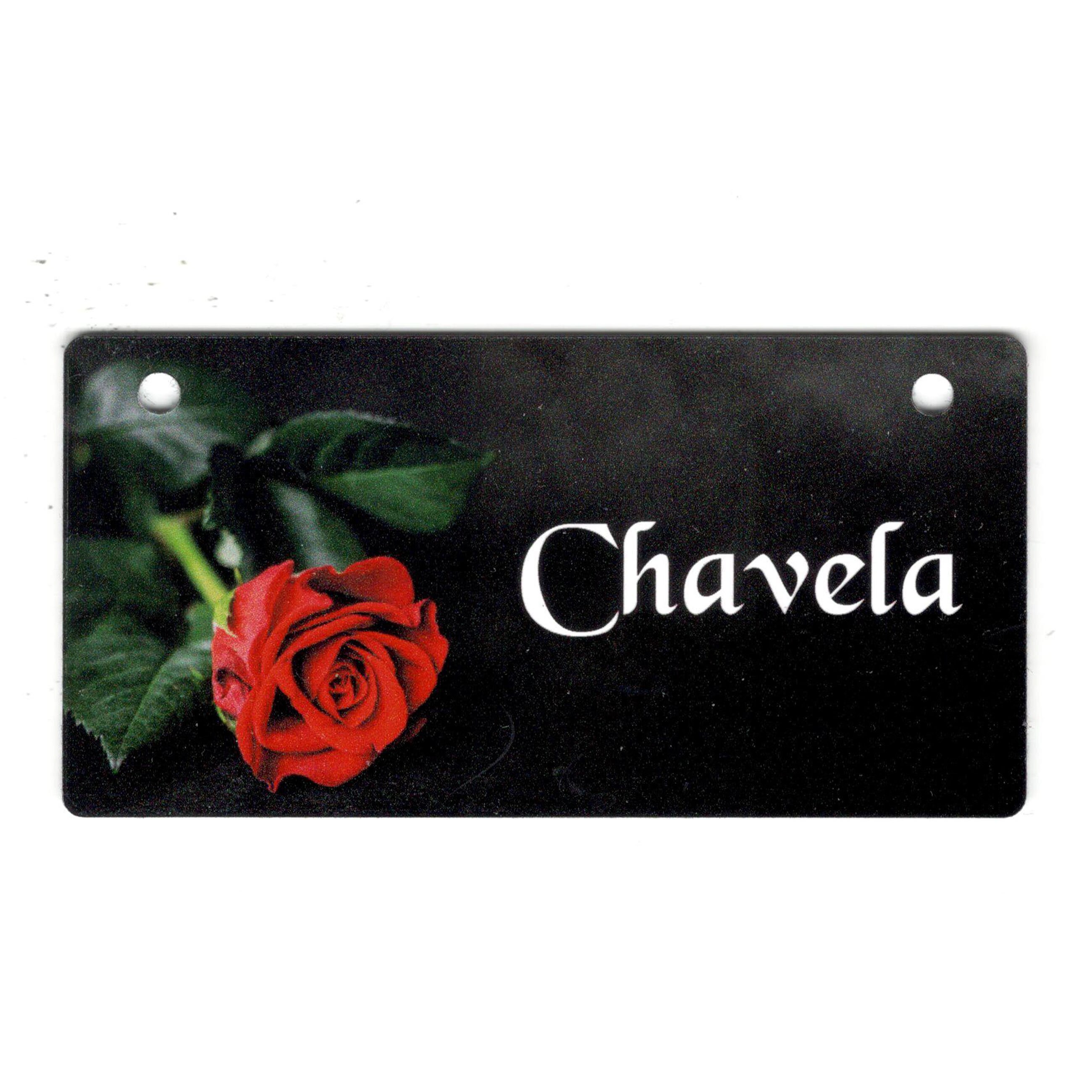 Red Rose on Black Design Crate Tag Personalized With Your - Etsy