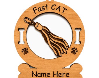 Fast Cat Lure Dog Ornament Personalized with Your Dog's Name