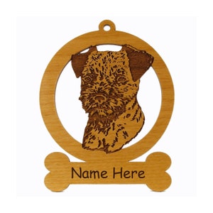 Border Terrier Ornament 081909 Personalized With Your Dog&#39;s Name