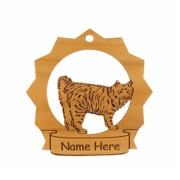 American Bobtail Cat Personalized Wood Ornament 087013  Personalized With Your Cat's Name