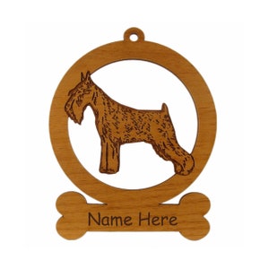Standard Schnauzer Standing Dog Ornament Personalized with Your Dog's Name 084148