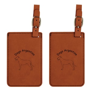 Dogo Argentino Standing Luggage Tag 2 Pack L3123
