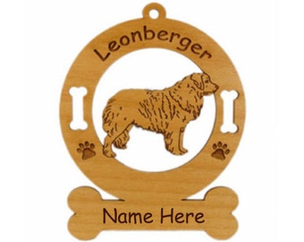 Leonberger Standing Dog Ornament Personalized with Your Dog's Name 3496