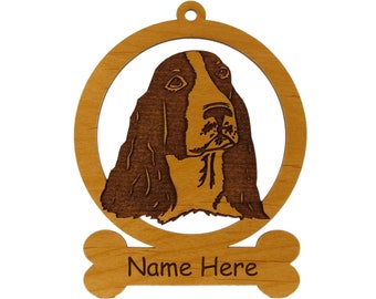 English Springer Spaniel Head Ornament 083167 Personalized With Your Dog's Name
