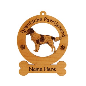 Drentsche Patrijshond Dog Ornament Personalized with Your Dog&#39;s Name