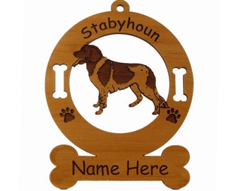 4116 Stabyhoun Standing Dog Ornament Personalized with Your Dog's Name