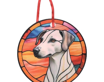 Greyhound Design Holographic Dog Ornament