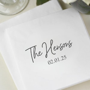 Custom Wedding Napkins, Personalized Paper Napkins, Custom Napkins, Wedding Napkins, Bridal Shower Napkins, Custom Wedding Essentials Napkin