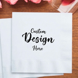 Custom monogram Napkins, Personalized printed Napkins for Birthday, Wedding, Party, Bar and Event Decor, custom cocktail, luncheon Napkins