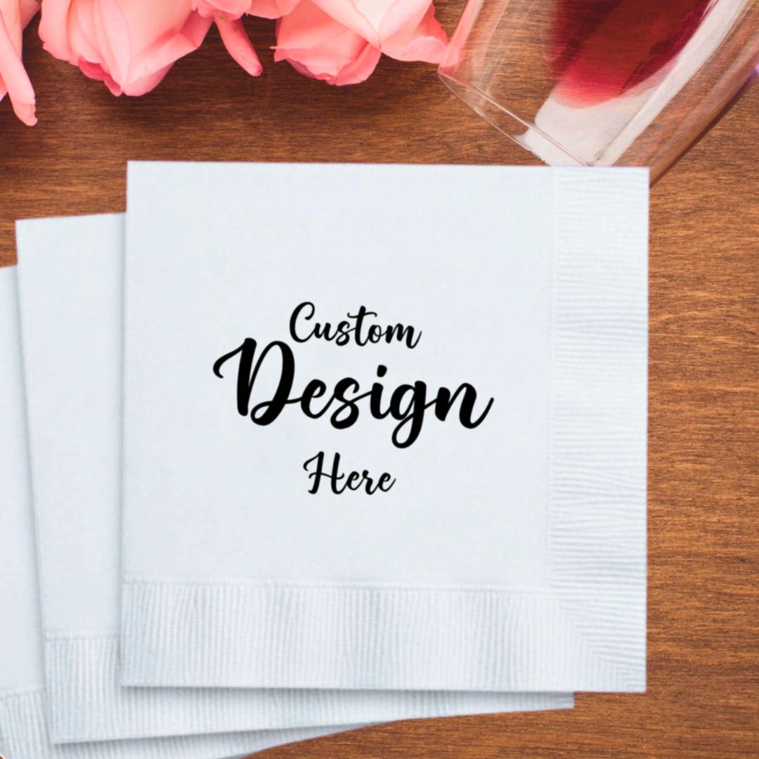 Custom Monogram Napkins, Personalized Printed Napkins for Birthday ...