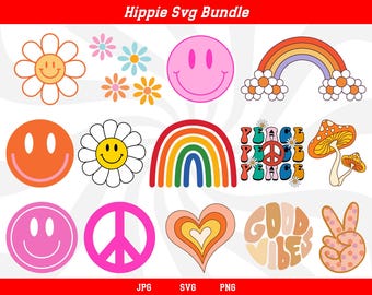 Hippie svg, boho hippie svg, hippie flowers svg, groovy svg, retro svg, peace png, hippie boho svg, daisy svg, retro flower svg, peace svg