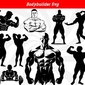 Bodybuilder svg, bodybuilder clipart, gym svg, muscle man svg, bodybuilder cut file, workout svg, bodybuilder silhouette, bodybuilder png