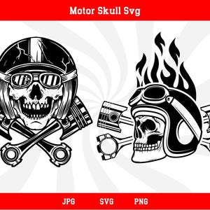Motor skull svg, motorcycle skeleton, skull svg, mechanic svg, biker skull svg, motorcycle svg, skull with wrenches, biker skull png