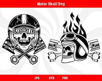 Svg tête de mort moteur, squelette de moto, tête de mort svg, svg mécanicien, svg tête de mort motard, moto svg, tête de mort avec des clés, crâne de motard png