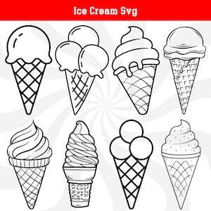 Eiscreme svg, Eistüte svg, Eisumriss, Eis Clipart, Süßigkeiten svg, Eiscreme-Silhouette, Dessert svg, Eis-Shirt