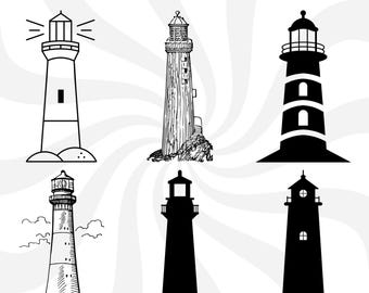 Lighthouse svg, lighthouse clipart, lighthouse silhouette, lighthouse png, ocean lighthouse svg, lighthouse cut file, lighthouse png