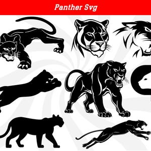 Pantera svg, silhueta de pantera, cabeça de pantera, logotipo de pantera, clipart de pantera, vetor de pantera, pantera cricut, animais svg, pantera png