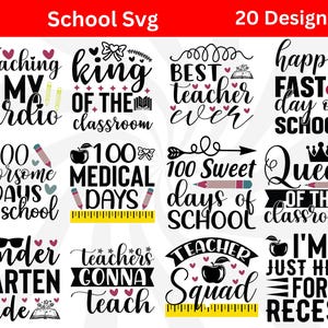 School Svg bundel, school Svg, terug naar school Svg, school gezegde Svg, school citaat Svg, school clipart, leraar Svg, school citaat png