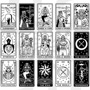 Tarot card svg, celestial tarot svg, witch tarot svg, celestial svg, tarot cut files, major arcana svg, celestial tarot, tarot card png